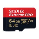 Memory card SANDISK EXTREME PRO microSDXC 64GB 200/90 MB/s UHS-I U3 (SDSQXCU-064G-GN6MA), SanDisk