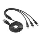 USB Cable VFAN X16 3w1 USB-C/Lightning/Micro 66W 3.5A  (czarny), Vipfan