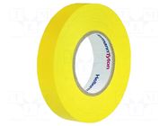 Tape: electrical insulating; W: 15mm; L: 10m; Thk: 0.15mm; yellow HELLERMANNTYTON