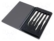 Tweezers-set; SMD; 5pcs. IDEAL-TEK