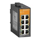 Network switch (unmanaged), unmanaged, Fast Ethernet, Number of ports: 8x RJ45, -40 °C...75 °C, IP30 Weidmuller