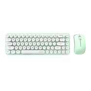 MOFII Bean 2.4G Wireless Keyboard + Mouse Set (White-Green), MOFII