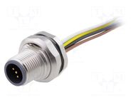 Connector: M12; socket; PIN: 5; male; straight; cables; 0.5m CONEC