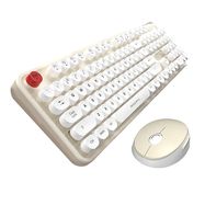 MOFII Sweet 2.4G Wireless Keyboard + Mouse Set (White and Beige), MOFII