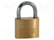 Padlock; shackle; brass; Protection: low (level 4); A: 40mm; B: 27mm KASP