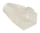 STRAIN RELIEF BOOT, RJ45, PVC, CLEAR