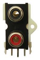 RCA CONNECTOR, DUAL JACK, 8.3MM, BLK/RED