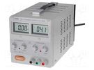 Power supply: laboratory; single-channel,linear; 0÷30VDC; 0÷5A AXIOMET