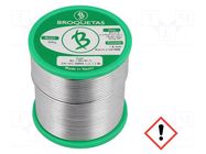 Tin; lead free; Sn99Cu0,7Ag0,3; 1.5mm; 0.5kg; reel; 217÷227°C BROQUETAS