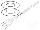 Wire: assembly; 4x0.5mm2; stranded; Ext.dimensions: 2.5x10mm; 100m TASKER