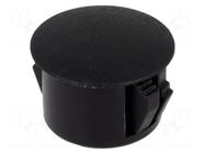 Stopper; H: 10.1mm; Wall thick: 3.3mm; black; polyamide; UL94V-2 FIX&FASTEN