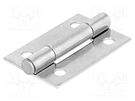 Hinge; Width: 26mm; zinc-plated steel; natural; H: 40mm; Holes no: 4 RST ROZTOCZE