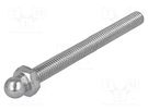 Pin; M8; Plunger mat: steel; Ø: 10mm; Plating: zinc; Thread len: 80mm FATH
