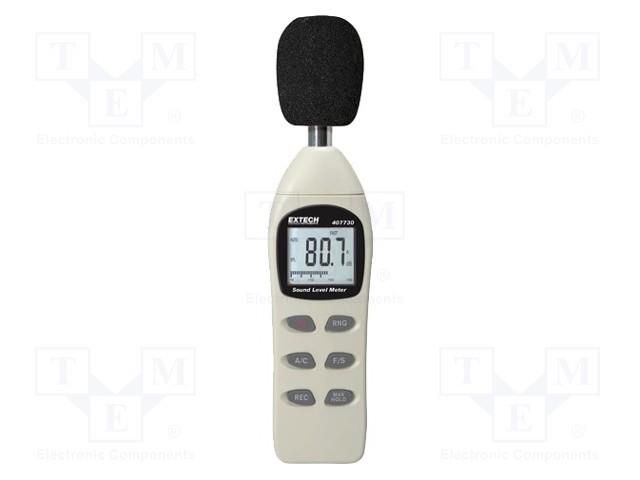 EXTECH Meter: sound level; LCD; (2000); Sound level: 40÷130dB; 0.3÷8kHz ...