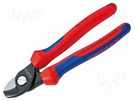 Cutters; side,cutting; without chamfer; 165mm; 1AWG÷0AWG KNIPEX