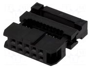 Connector: IDC; plug; female; PIN: 10; IDC; for ribbon cable; 2mm CONNFLY