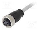 Plug; 7/8"; 7.5m; female; PIN: 5; straight; with lead; PVC HARTING