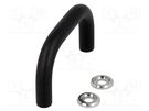 Handle; steel; black; H: 35mm; Mounting: M4 screw; Holes pitch: 55mm ELESA+GANTER