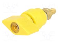 Laboratory clamp; yellow; 1kVDC; 63A; brass; polycarbonate SCHÜTZINGER