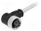 Plug; 7/8"; 3m; female; PIN: 5; angled 90°; with lead; PVC HARTING