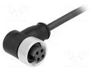 Plug; 7/8"; 5m; female; PIN: 4; angled 90°; with lead HARTING