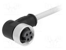 Plug; 7/8"; 5m; female; PIN: 4; angled 90°; with lead; PVC HARTING