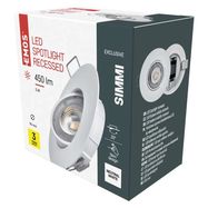 LED Spotlight SIMMI white 5W neutral white, EMOS