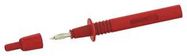TEST PROBE CONN, BANANA TIP, 36A, RED