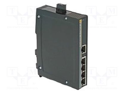 Switch Ethernet; unmanaged; Number of ports: 5; 9÷60VDC; DIN; RJ45 HARTING 24034050000