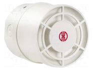 Signaller: sound; siren; 110÷240VAC; 115dB; 140; IP65; white; ABS WERMA