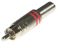 Kontaktdakšiņa RCA metāliski sarkans