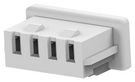 RECEPTACLE HOUSING, 4POS, 1ROW, 1.25MM