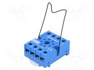 Socket; PIN: 8; 10A; 250VAC; for DIN rail mounting; -40÷70°C; octal FINDER