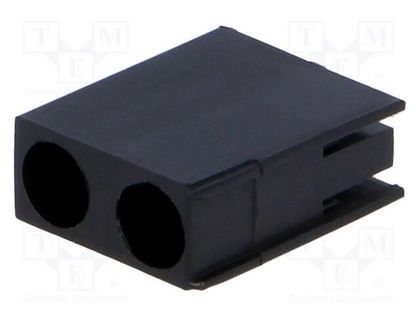LED housing; 3mm; polyamide; angular; black; UL94V-2; H: 9.65mm FIX&FASTEN FIX-LED-323