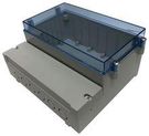 DUAL COMPARTMENT ENCLOSURE, ABS, GRY/CLR