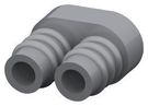WIRE SEAL, 2POS, SILICONE RUBBER, GREY