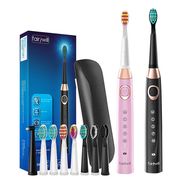 Sonic toothbrushes with head set and case FairyWill FW-508 (Black and pink), FairyWill