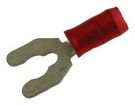 TERMINAL, FORK TONGUE, #2, RED, 18AWG