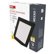 LED recessed luminaire NEXXO, square, silver, 12.5W, with change CCT, EMOS