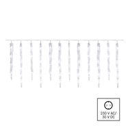 LED Christmas garland – icicles, 12 pcs, 3.6 m, indoor and outdoor, cool white, EMOS