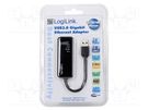 USB to Fast Ethernet adapter; USB 3.0; RJ45 socket,USB A plug LOGILINK