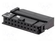 Connector: IDC; plug; female; PIN: 20; IDC; for ribbon cable; 2.54mm OMRON