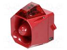 Signaller: lighting-sound; 230VAC; siren,flashing light; LED; red EATON ELECTRIC
