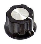 FLUTED SKIRT KNOB, BLACK, 32.9MM