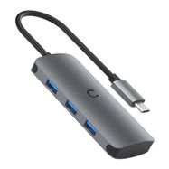 Hub 6in1 USB-C do 3x USB, USB-C, SD Card, Micro SD Card Cygnett SlimMate 100W (grey), Cygnett