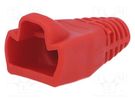 RJ45 plug boot; 6mm; red MH CONNECTORS
