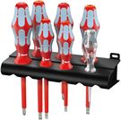 3160 i/7 Screwdriver set, stainless and rack, 1 x 0.5x3.0x70; 1 x PH 2x100; 1 x 0.5x3.0x80; 1 x 0.6x3.5x100; 1 x 0.8x4.0x100; 1 x 1.0x5.5x125; 1 x PH 1x80, Wera