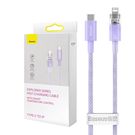 Fast Charging cable Baseus USB-C to Lightning  Explorer Series 1m, 20W (purple), Baseus