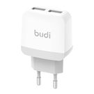 Wall charger Budi 940E, 2x USB, 5V 2.4A (white), Budi