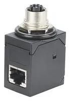 PANEL MOUNT ADAPTER, M12-90DEG RJ45
